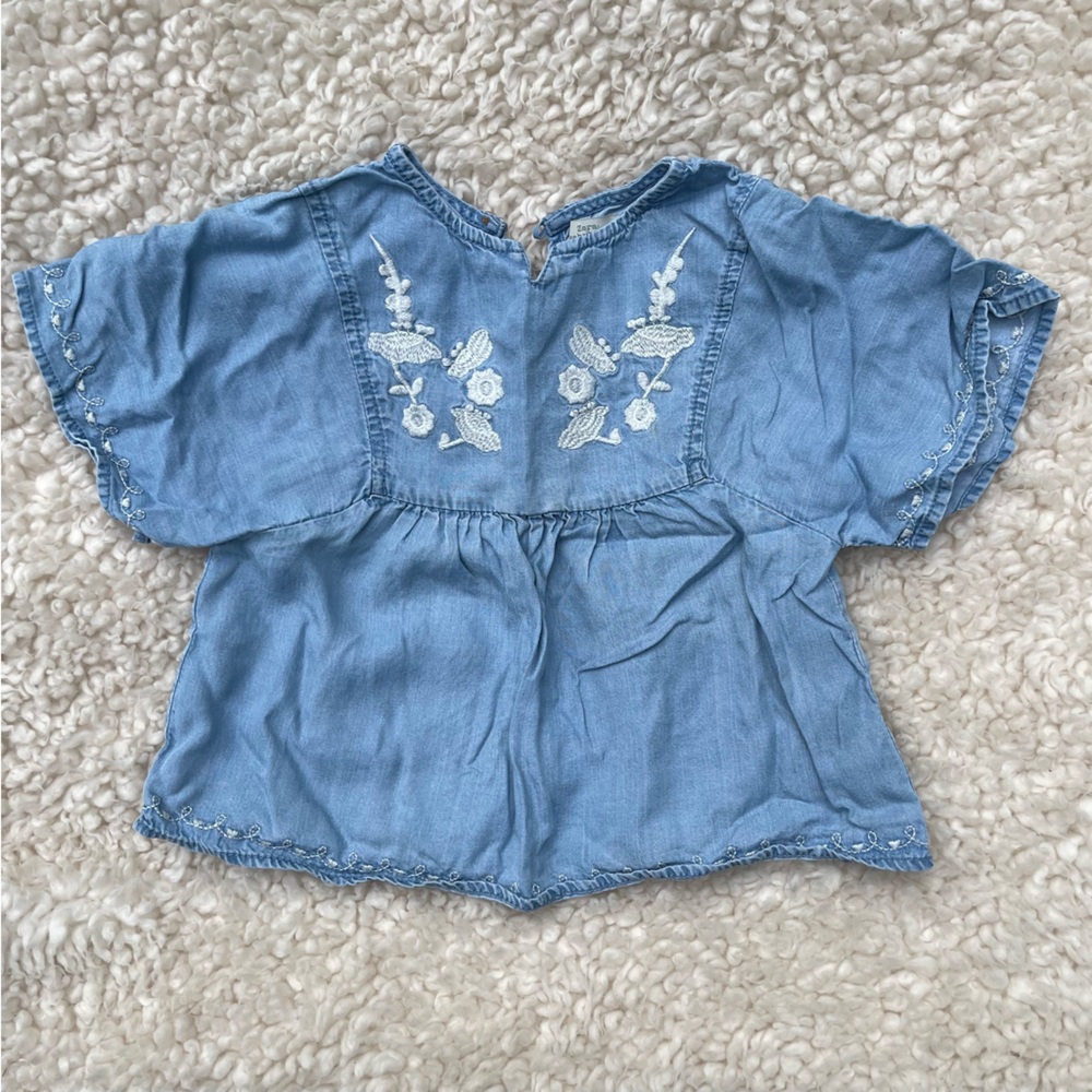 Zara Lightweight Denim Blouse